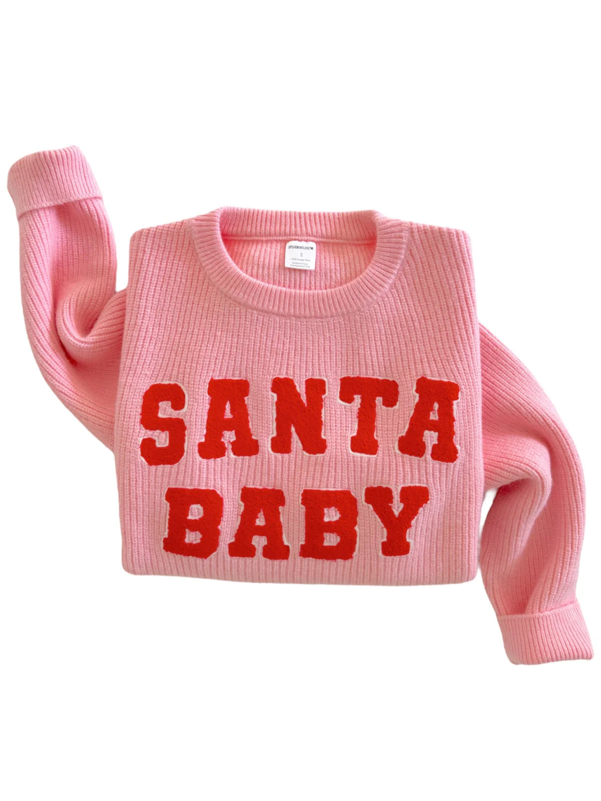 MAMA Knit Sweater | Pink Santa Baby - PREORDER