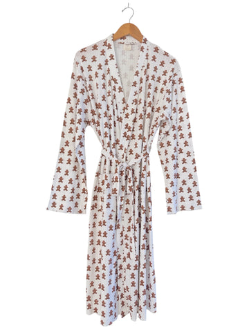 Organic Pointelle Women's Robe | White Gingerbread - PREORDER