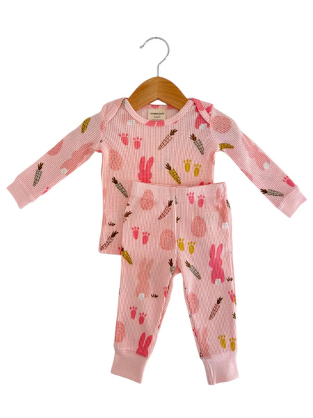 Waffle Top & Pants Set | Pink Cottontail - PREORDER