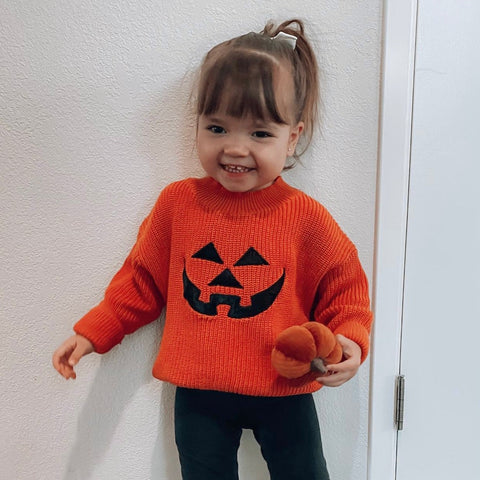 Carved Pumpkin Patch Knit Sweaters (2 Colors) - PREORDER