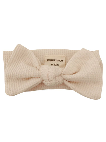 Waffle Knot Bow | Snow - PREORDER