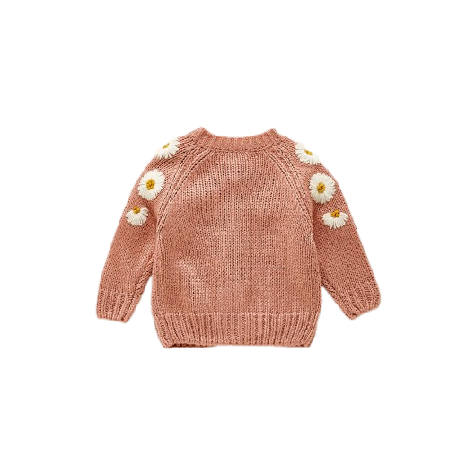 Peachy Floral Knit Sweater - PREORDER