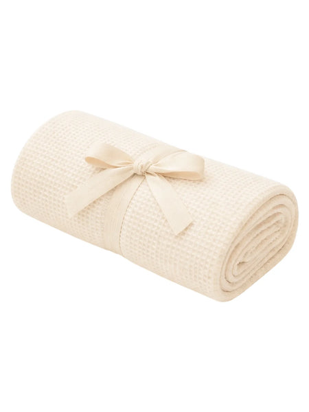 Organic Cotton Waffle Swaddle | Snow - PREORDER