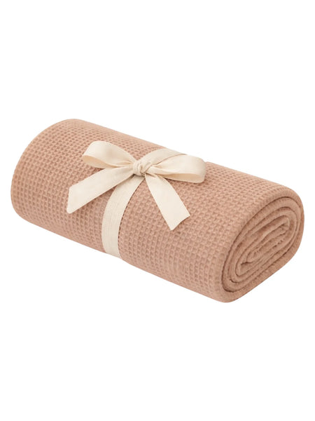 Organic Cotton Waffle Swaddle | Tan - PREORDER