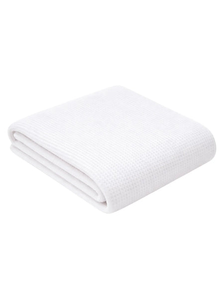 Organic Cotton Waffle Swaddle | Lucent White - PREORDER