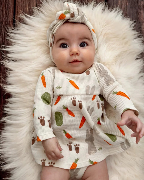 Waffle Simple Dress & Bloomer | Cottontail - PREORDER