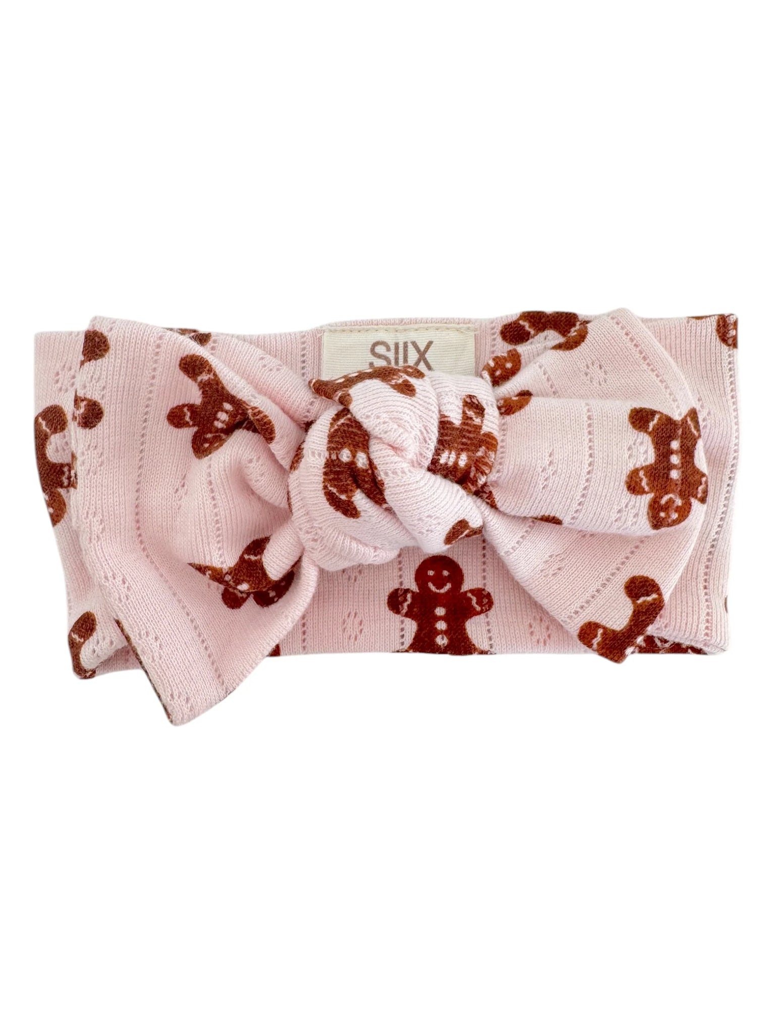 Organic Pointelle Bow | Blush Gingerbread - PREORDER