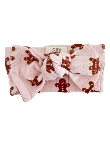 Organic Pointelle Bow | Blush Gingerbread - PREORDER