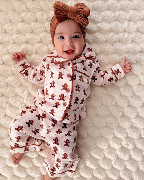 Organic Pointelle Lounge Set | Blush Gingerbread - PREORDER