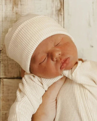 Waffle Knot Beanie | Snow - PREORDER