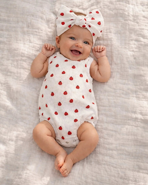 Organic Pointelle Dune Bubble | Ladybug - PREORDER