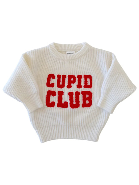 Knit Sweater | Cupid Club White - PREORDER