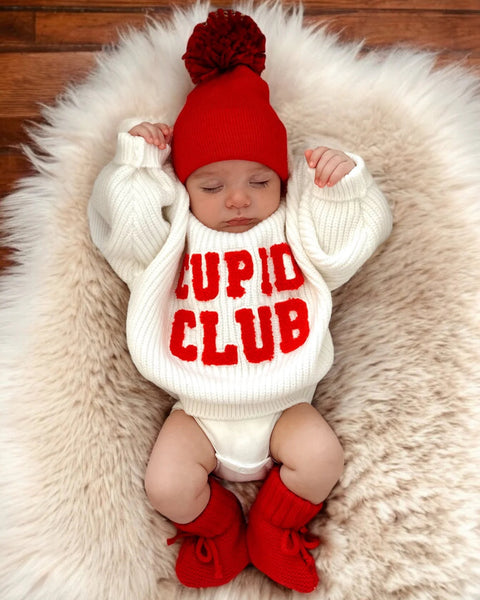 Knit Sweater | Cupid Club White - PREORDER