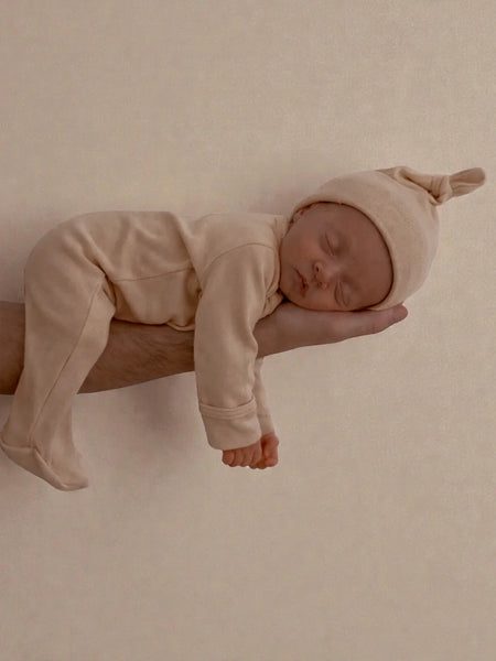 Zip Footie Romper | Biscuit - PREORDER