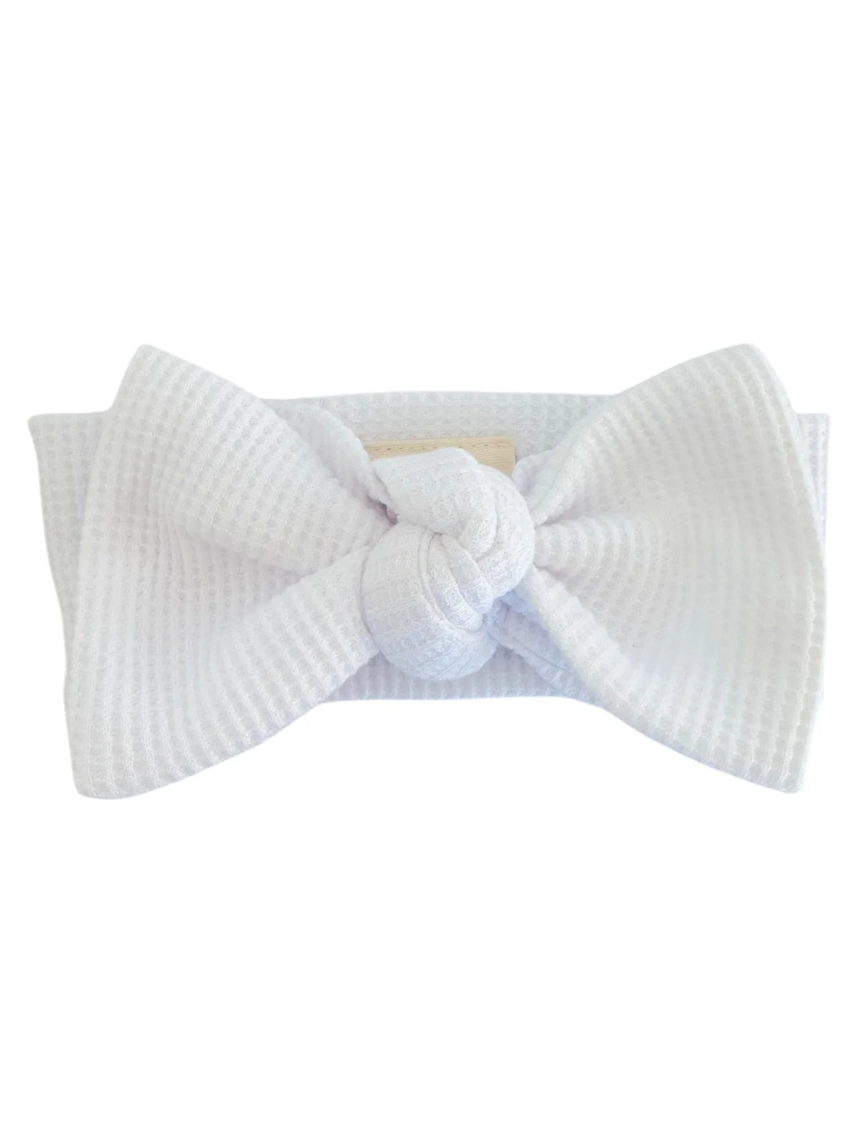 Waffle Knot Bow | Lucent White - PREORDER
