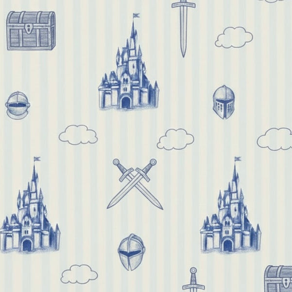 Milk Silk Zip Romper | Medieval Toile - PREORDER