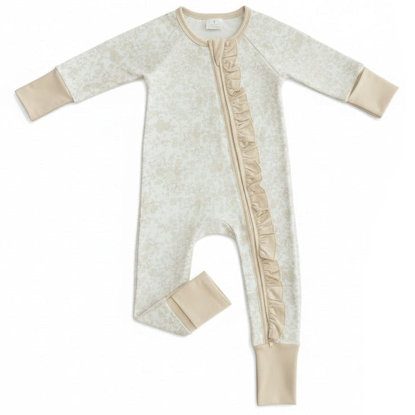 Milk Silk Zip Romper | Ditsy Floral - PREORDER