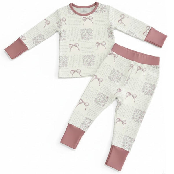 Milk Silk Top & Pants Set | Patchwork Coquette - PREORDER