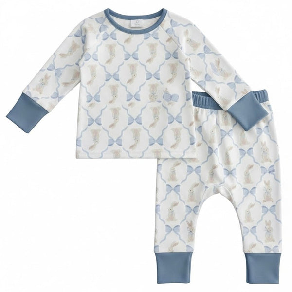 Milk Silk Top & Pants Set | Whimsical Bunny - PREORDER