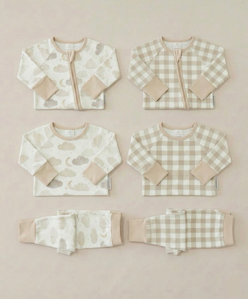 Milk Silk Zip Romper | Little Luna - PREORDER