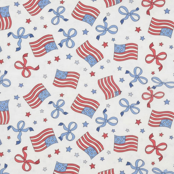 Milk Silk Zip Romper | Independence Day Ditsy - PREORDER