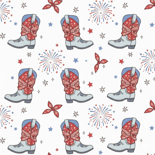 Milk Silk Top & Shorts Set | American Cowboy - PREORDER