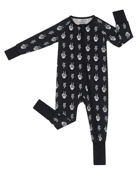 Bamboo Zip Romper | Skully Vibes - PREORDER