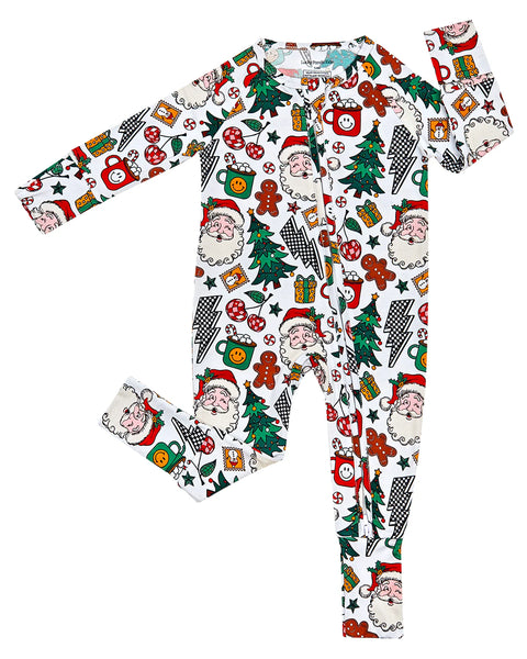 Bamboo Zip Romper | Christmas Vibes - PREORDER