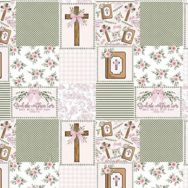 Milk Silk Top & Pants Set | Pink Sunday Best Patchwork - PREORDER