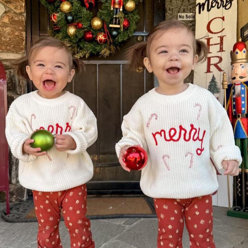 Merry Candy Canes Knit Sweaters (3 Colors) - PREORDER