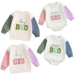 Big/Lil Sister & Brother Embroidered Pullovers & Rompers - PREORDER