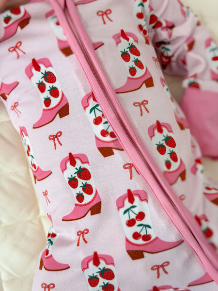 Bamboo Zip Romper | Bootsberry Cowgirl - PREORDER