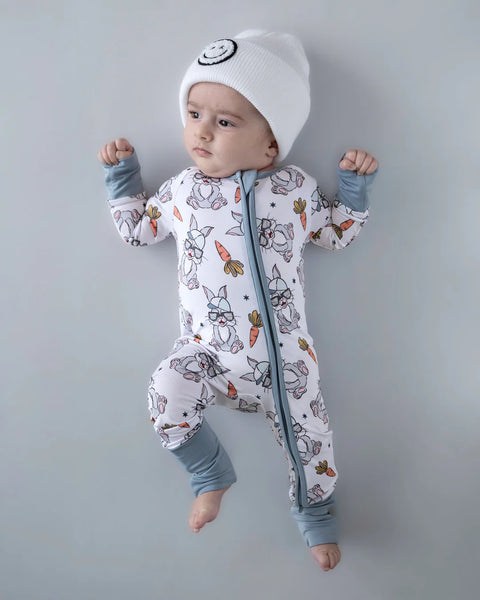 Bamboo Zip Romper | Rad Bunny - PREORDER