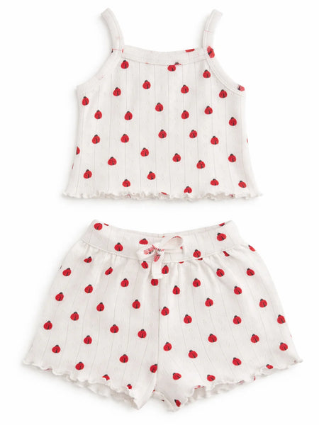 Organic Pointelle Summer Set | Ladybug - PREORDER