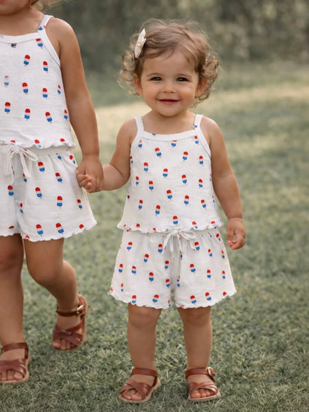 Organic Pointelle Summer Set | Popsicle - PREORDER