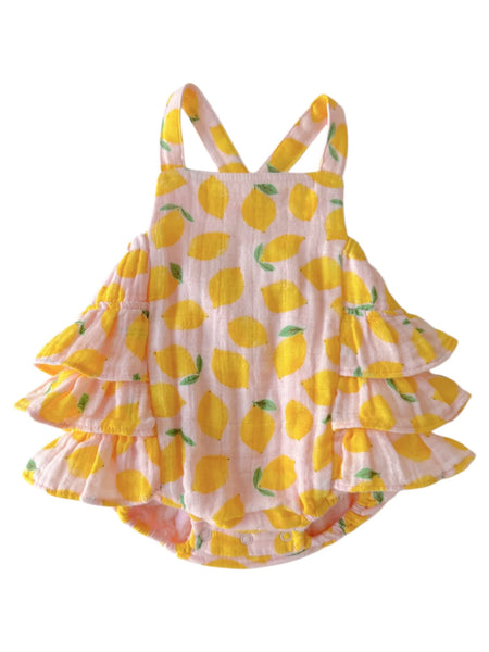 Ruffle Romper | Lemon Sorbet - PREORDER