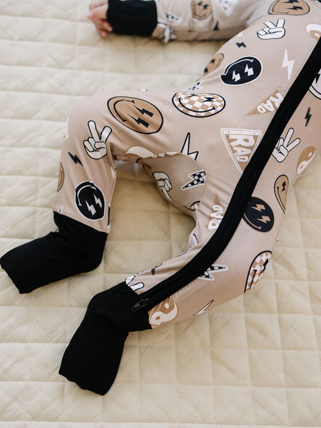 Bamboo Zip Romper | Latte Rad Vibes - PREORDER