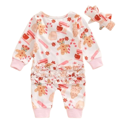 Baking Cookies Romper & Bow - PREORDER