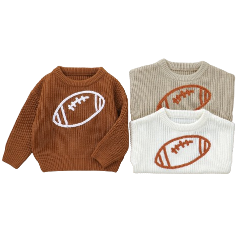 Football Knit Sweaters (3 Colors) - PREORDER