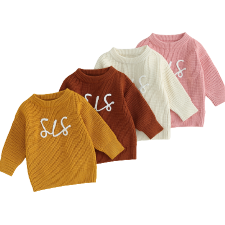 SIS Embroidered Knit Sweaters (4 Colors) - PREORDER