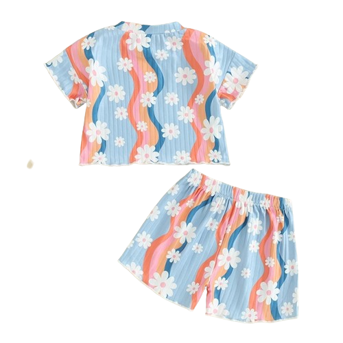 Blue Groovy Daisies Outfit - PREORDER