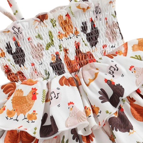 Hens & Chicks Triple Ruffle Dress - PREORDER