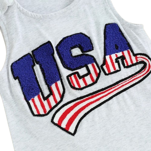 USA Patch Tank Shorts Romper - PREORDER