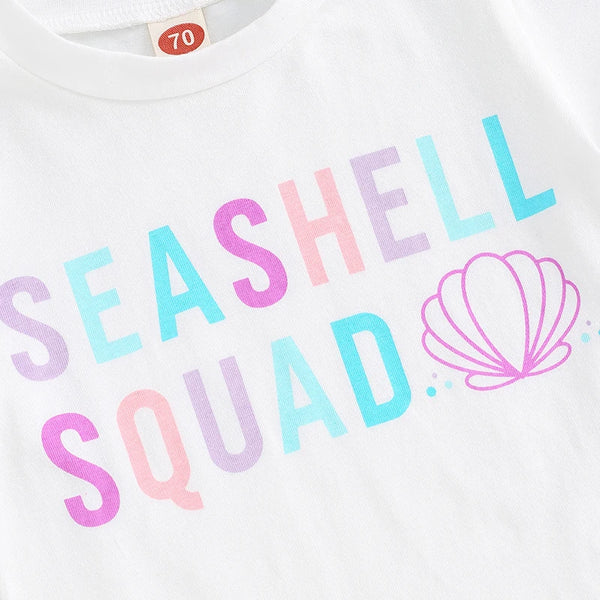 Seashell Squad Seashells & Starfish Outfit & Bow - PREORDER