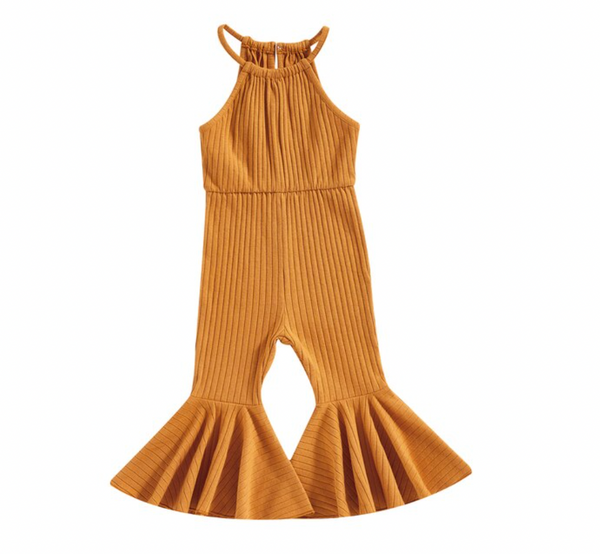 High Neck Ribbed Bells Rompers (4 Colors) - PREORDER