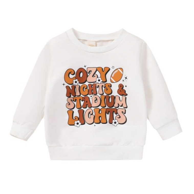 Cozy Nights & Stadium Lights Sweater - PREORDER