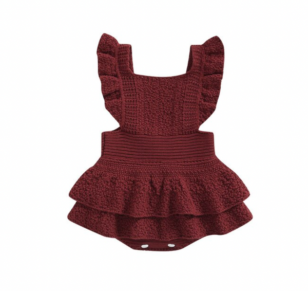 Maisey Knit Ruffle Rompers (7 Colors) - PREORDER