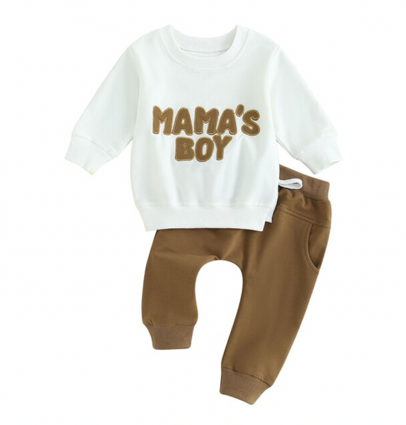 Mamas Boy Patchwork Outfits (2 Colors) - PREORDER