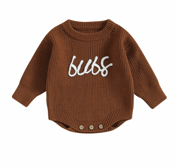 BUBS Embroidered Knit Rompers (4 Colors) - PREORDER