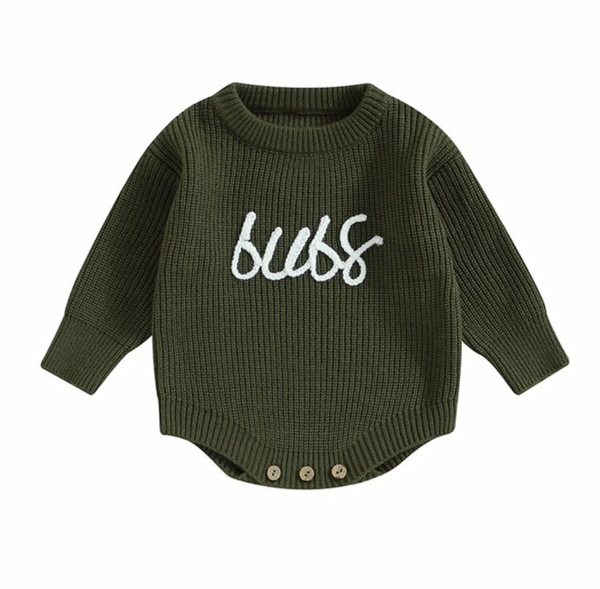 BUBS Embroidered Knit Rompers (4 Colors) - PREORDER